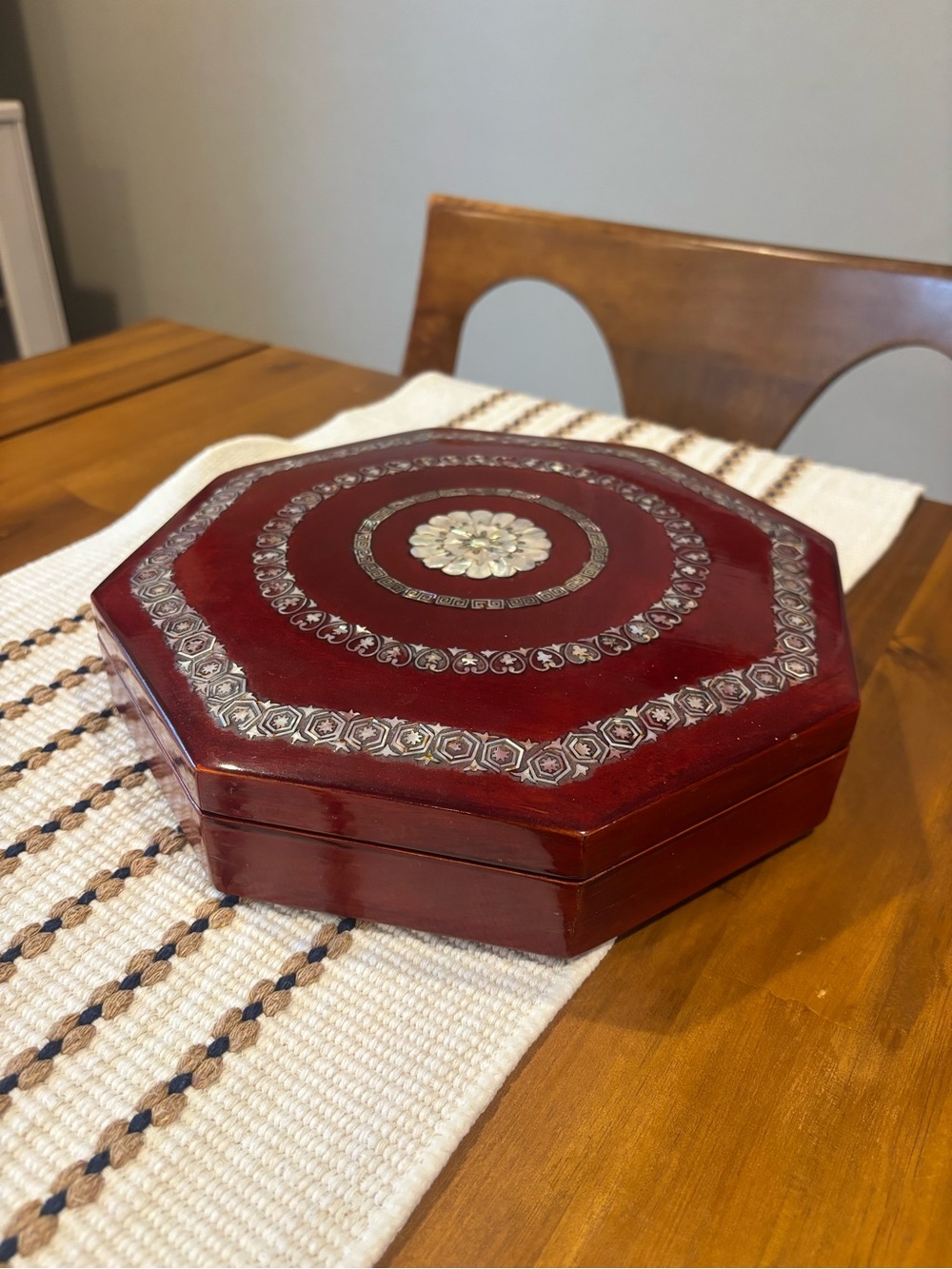 Japanese Inlaid Mother of Pearl Box